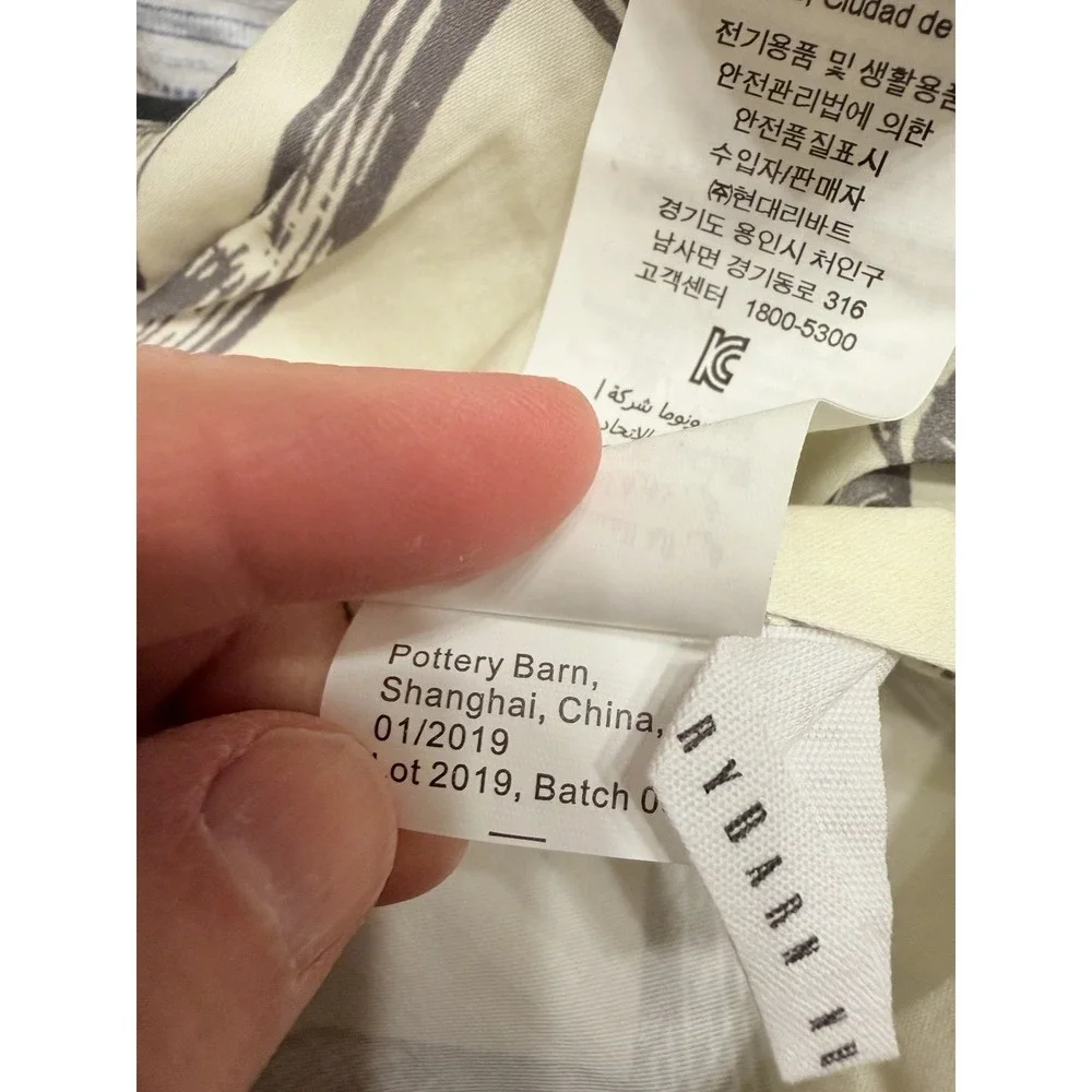 Pottery Barn Pippa Euro‎ Pillow Sham Floral Botanitcal Organic Cotton 30x30